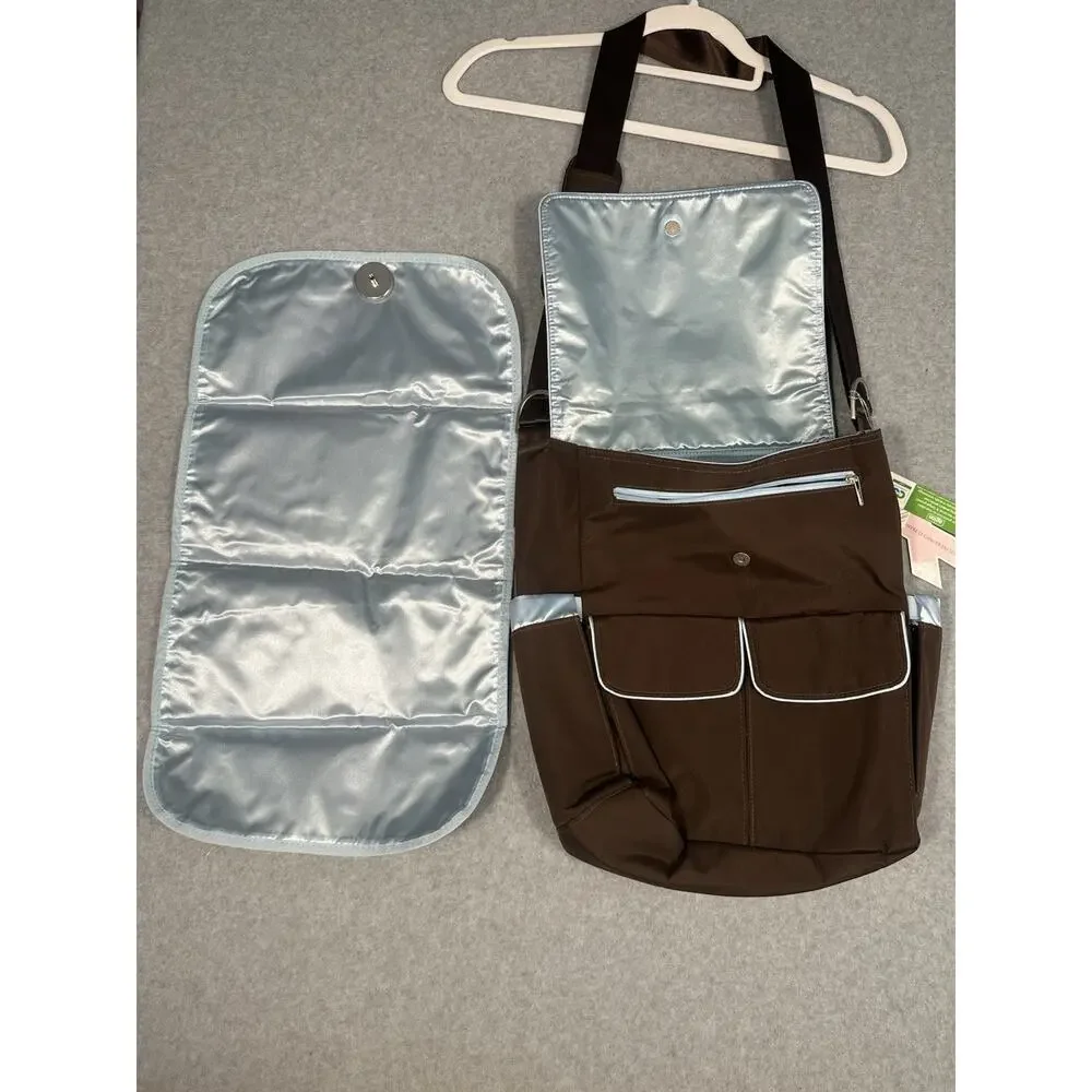 ju ju be diaper bag Brown And Baby Blue New With Tags Shoulder Strap
